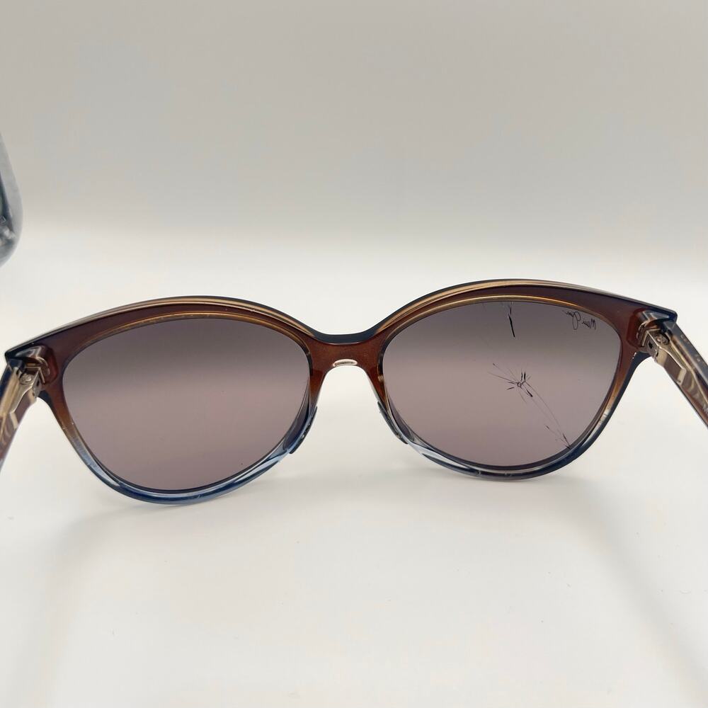 Maui Jim Olu Olu MJ537-01F Sunglasses Brown Blue READ DESC 57-17 - Picture 10 of 11